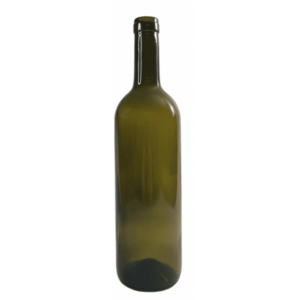 750ml Green Bordolese Corkmouth Wine Bottle