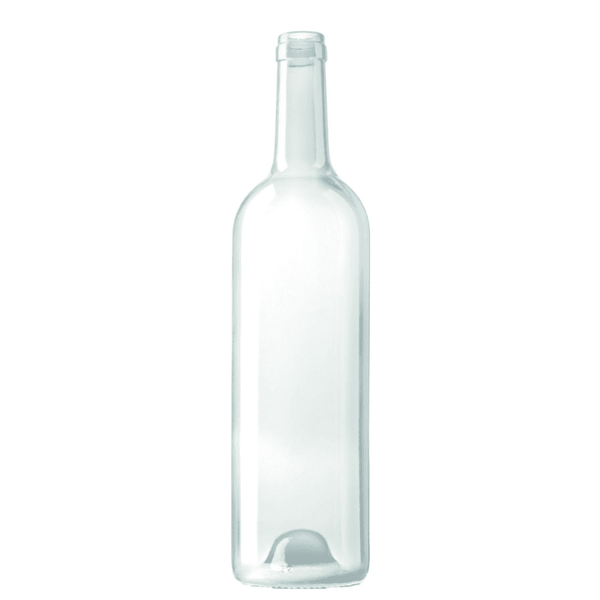 750ml Clear Bordolese Corkmouth Wine Bottle
