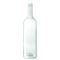 750ml Clear Bordolese Corkmouth Wine Bottle