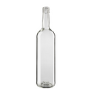 750ml Clear Bordeaux Wine Bottle with Caps