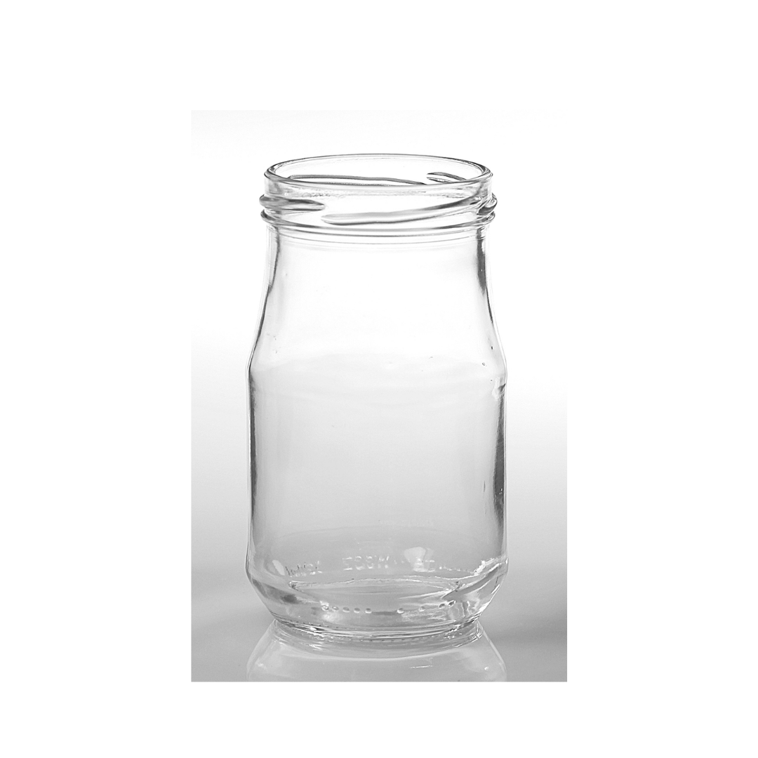 370ml Atlas Glass Jar with Twist-Off Lid | Tall Jar for Sauces ...