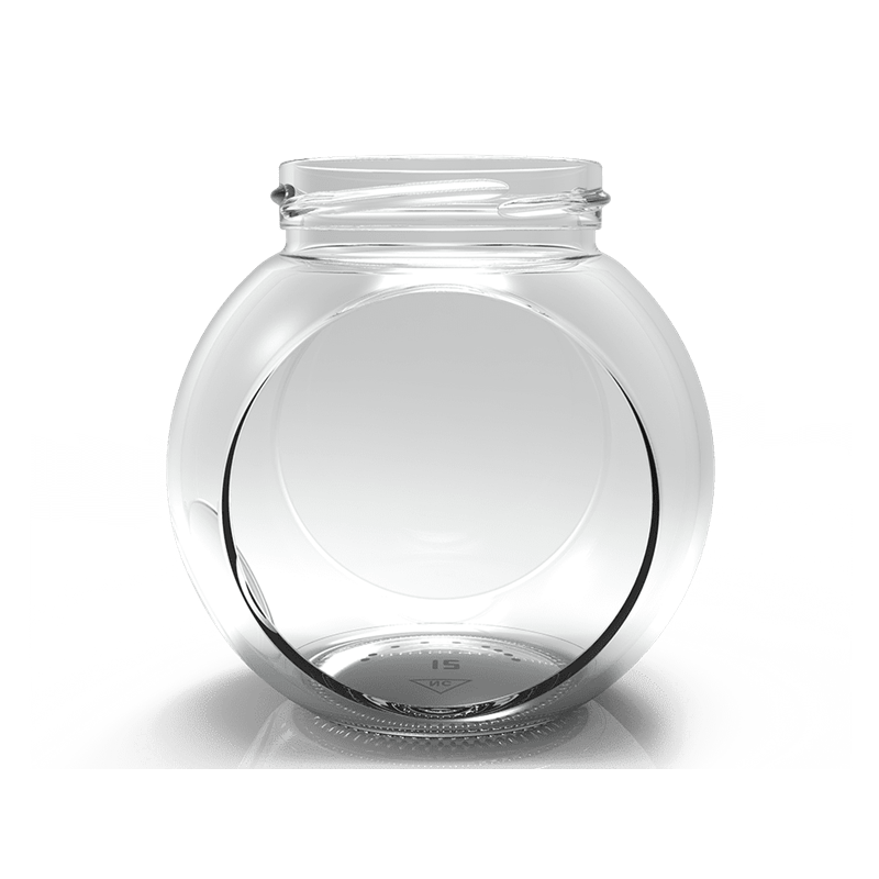 395ml Offset Sweetie Jar with Silver Caps