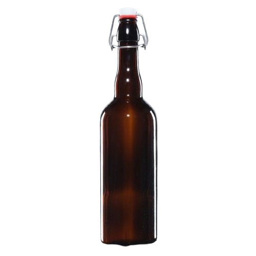 750ml Returnable Amber Beer Bottle with Crown or Swing-Stop Closure
