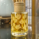 120ml Leaf print Diffuser bottle with wooden screw cap