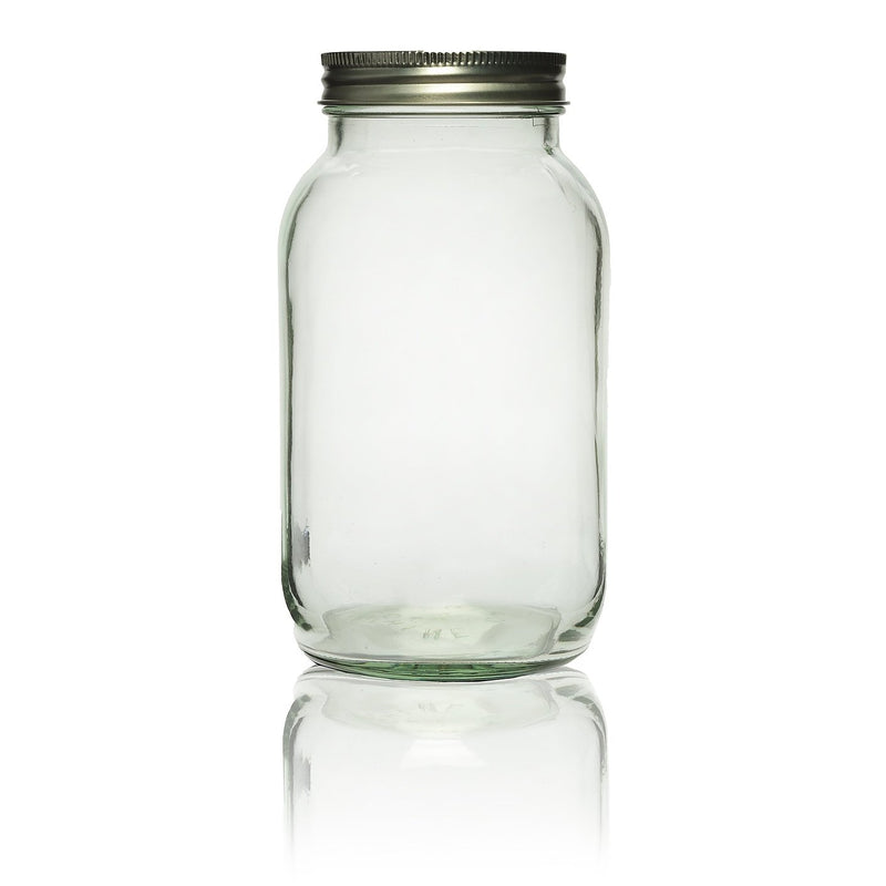 1000ml Mason Jar with Silver Caps