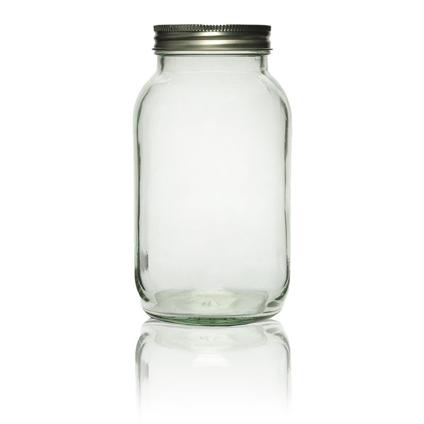 1000ml Mason Jar with 1 piece Red Gingham Caps