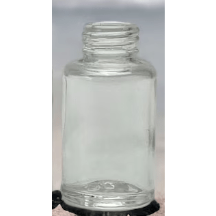 30ml Clear Glass Luna Bottle with Silver Cap