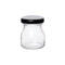 Pack of 100 x 50ml Miniture Yoghurt/Milk Pot with Black Cap