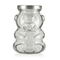 Teddy Bear Jar with Silver Caps