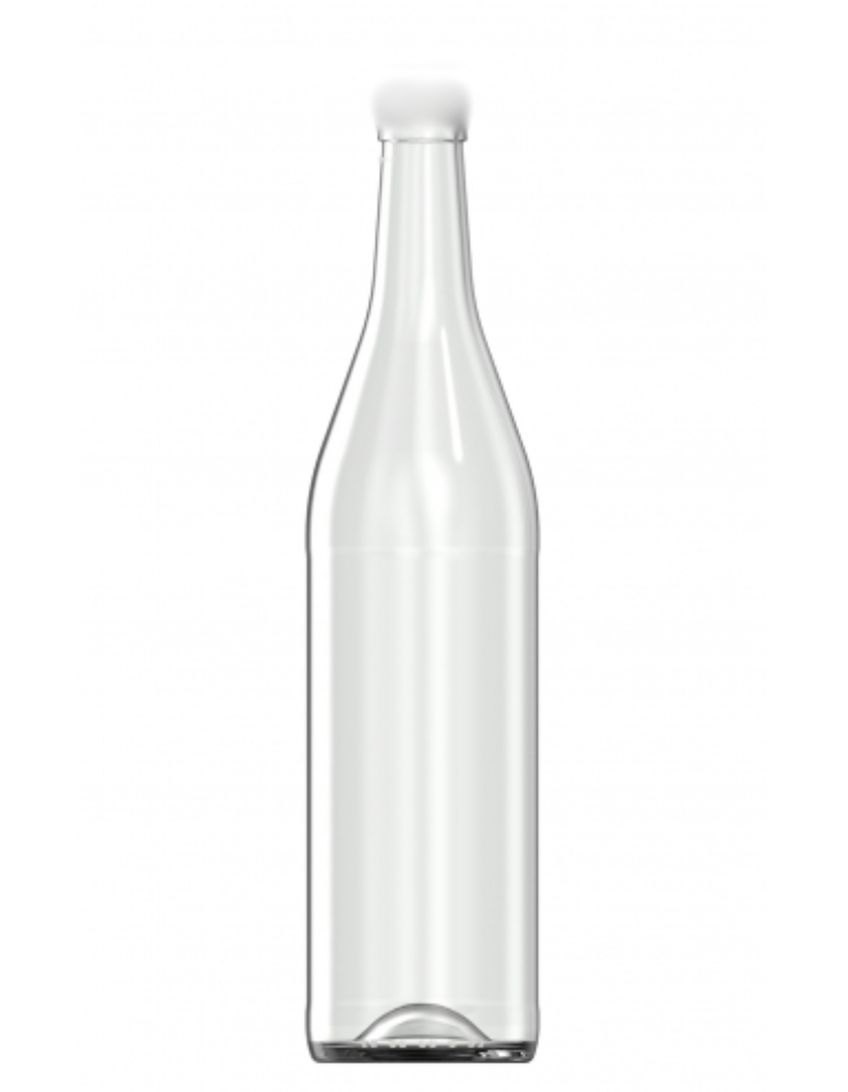 1000ml Clear Wine/Spirit Bottle with Red Bartop Cork
