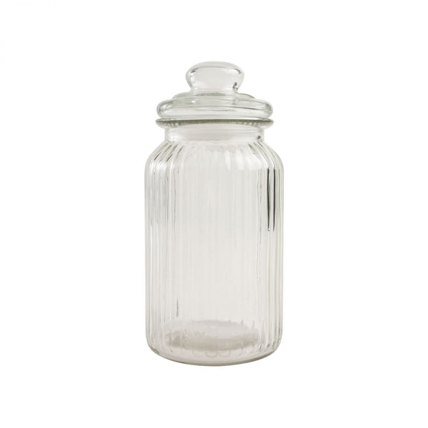 1.3L RIBBED KNOB-STOPPER JAR
