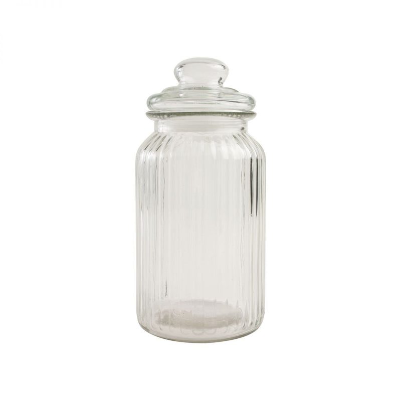 1.3L RIBBED KNOB-STOPPER JAR