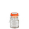 125ml Square Kilnclip Orange Glass Jar