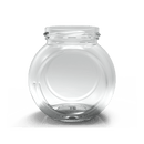 192ml Offset Sweetie Jar with Silver Caps