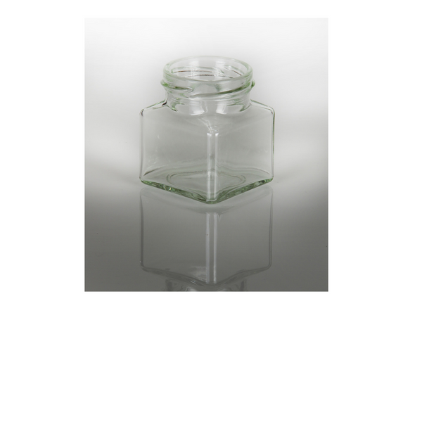 130ml Square Jar with Silver Caps