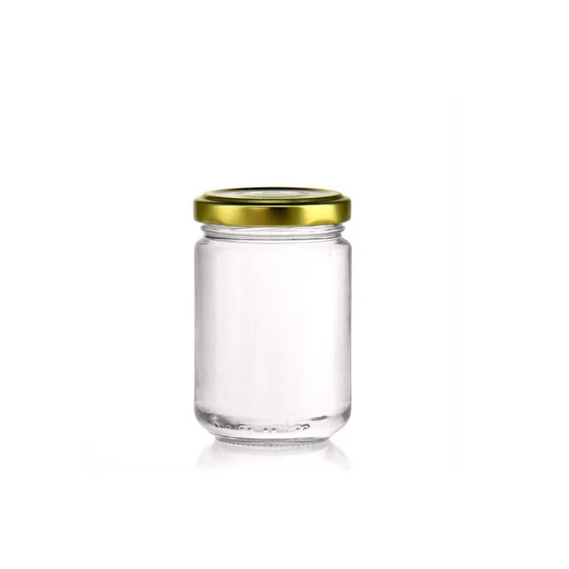 156ml Honey Jar with White Caps