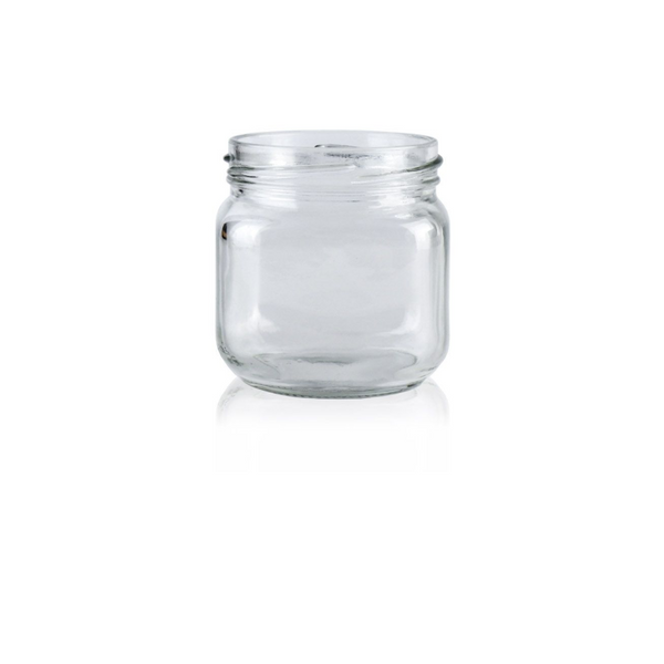 207ml Square Marinade Jar with White Caps