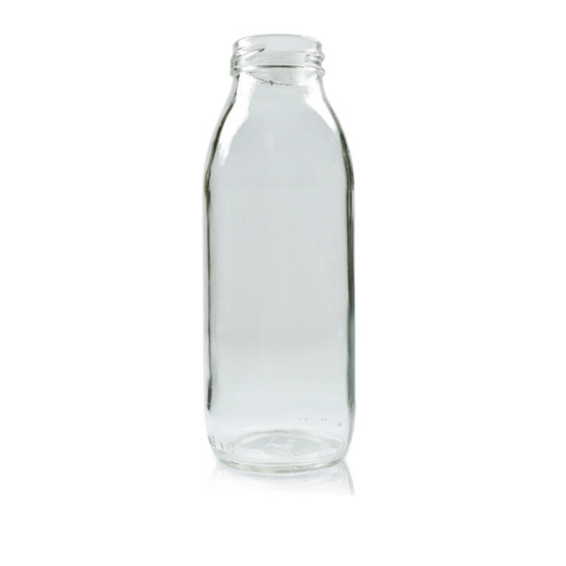 300ml Juice Bottle with Silver Caps