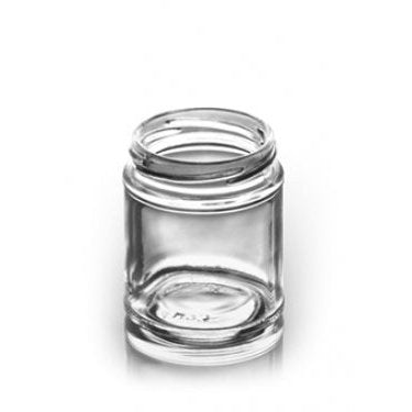 190ml Panel Jar with Gold Lids