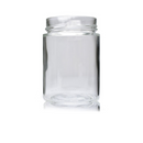 314ml Deep Neck Cylindrical Jar (Ergo) with Black Button Caps