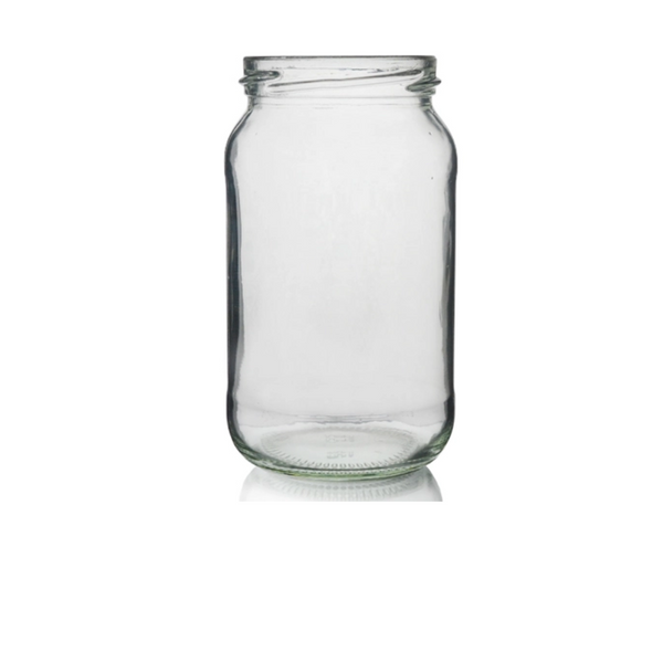 1lb Jam / Pickle Jar with Silver Lids
