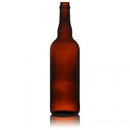 750ml Returnable Amber Beer Bottle with Red Crowns