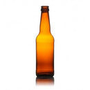 330ml Amber Beer Bottle with Gold Crowns