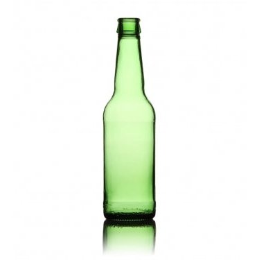 330ml Green Beer Bottle with White Crowns