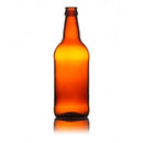 500ml AMC Amber Beer Bottle with Black Caps