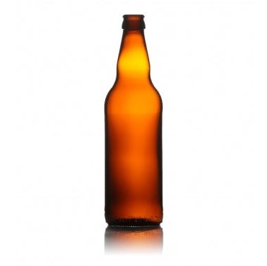 500ml JAC Amber Beer Bottle with White Crowns