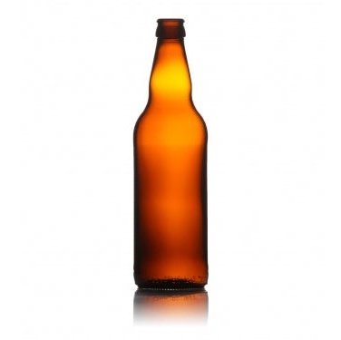 500ml JAC Amber Beer Bottle with Blue Crowns