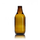 330ml Stubby Beer Bottle with Orange Crowns
