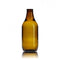 330ml Stubby Beer Bottle with Orange Crowns