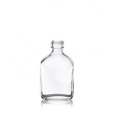 50ml Miniature Flask Bottle With Silver Caps