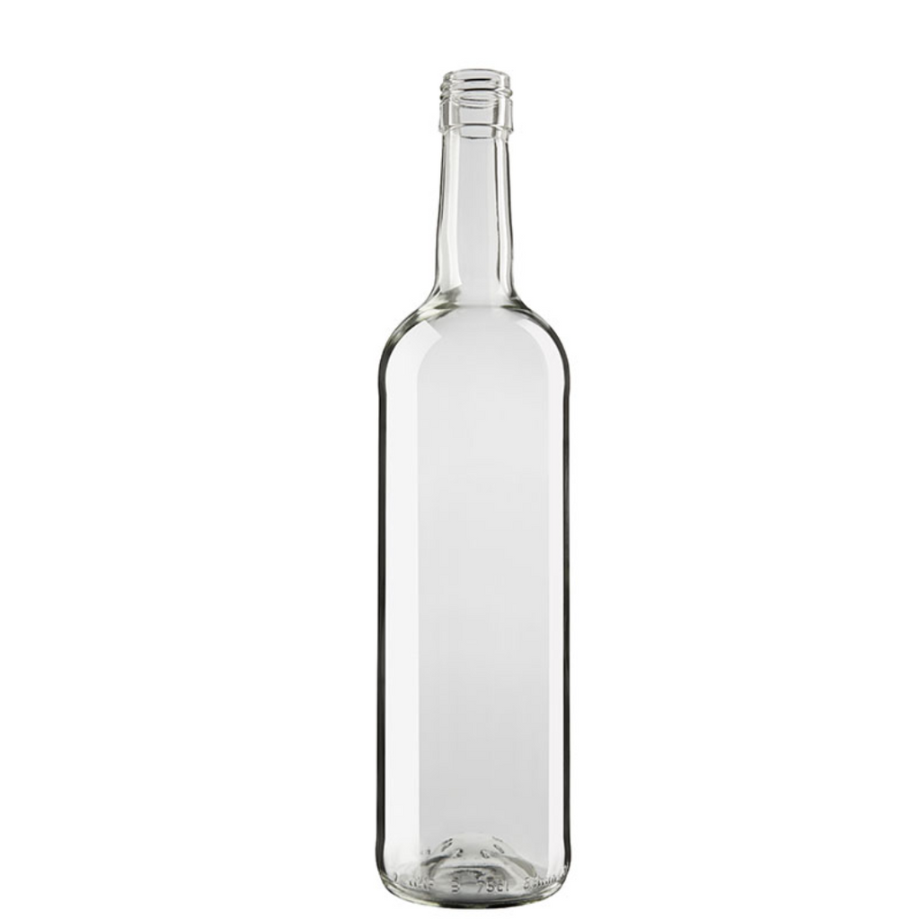750ml Clear Bordeaux Wine Bottle with Caps JBC Online