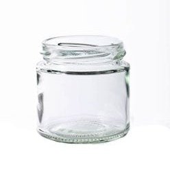 4oz Panelled Jar with Black Caps