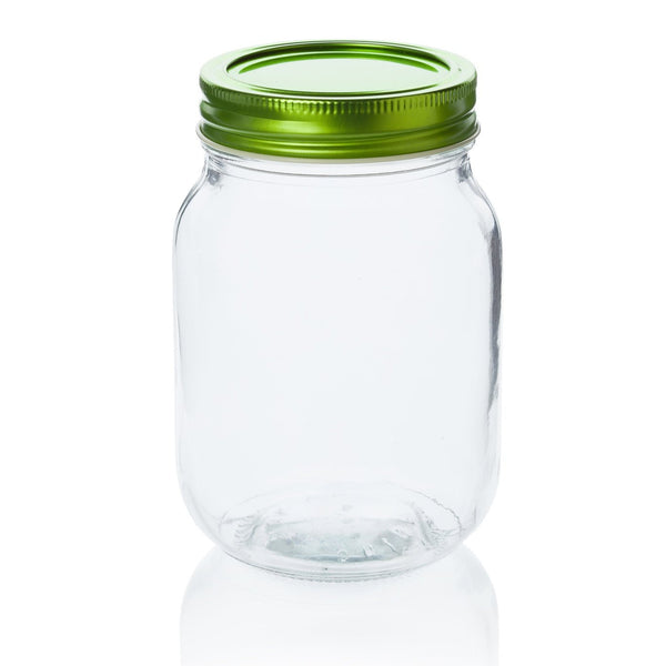 500ml Mason Jar with 2 Piece Green Lid