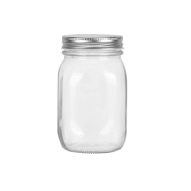 500ml Mason Jar with 1 Piece Silver lid