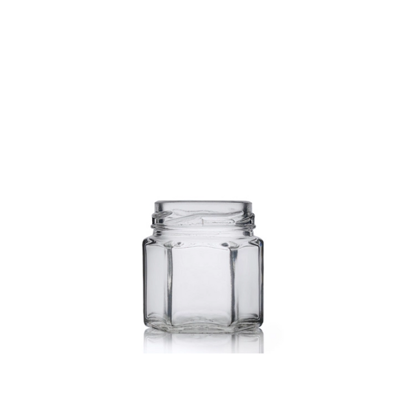 45ml Hexagonal Jar with Black Caps
